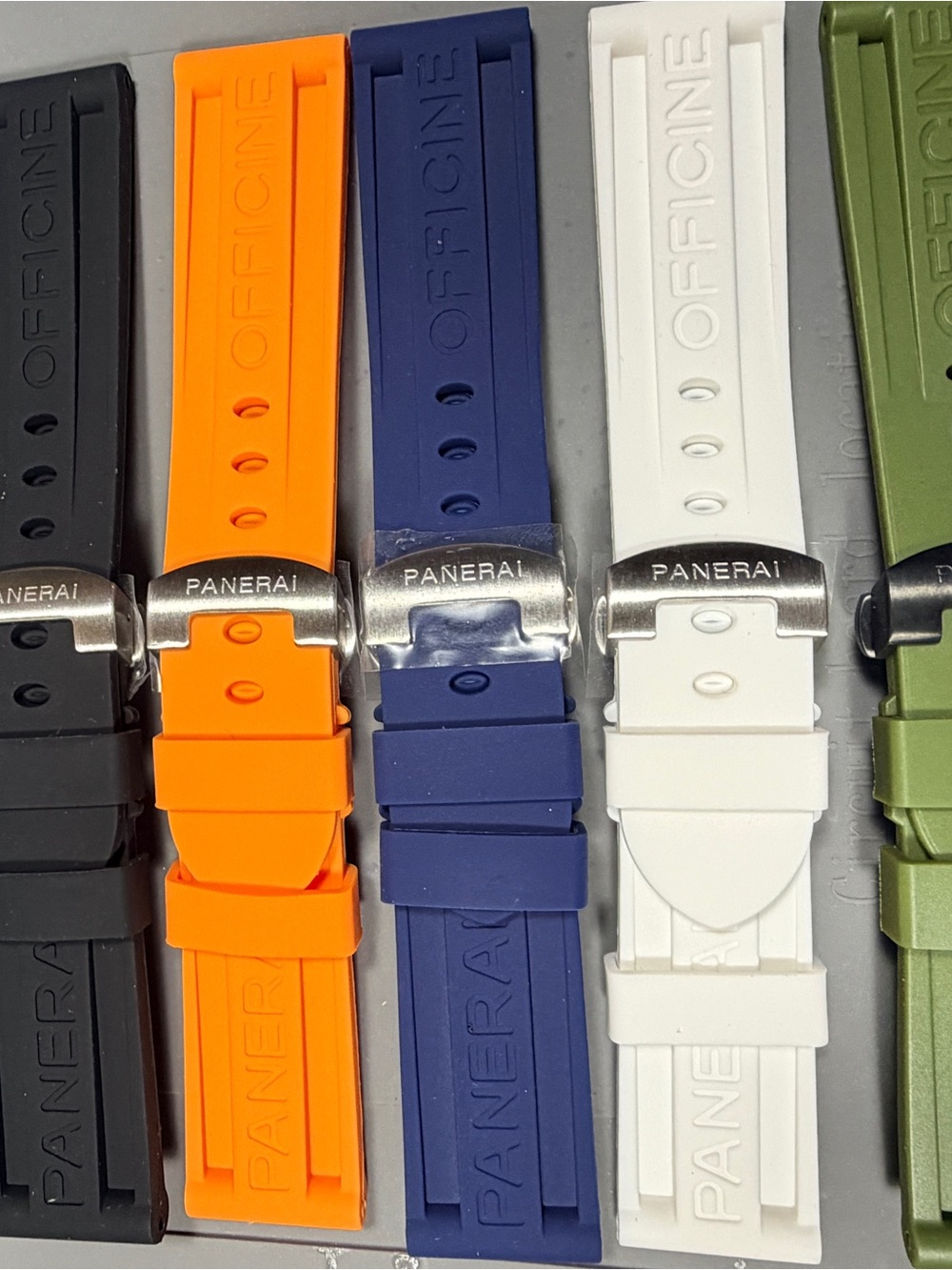 Panerai Silicone Watch Straps - Blue, Orange, White, Black, Green